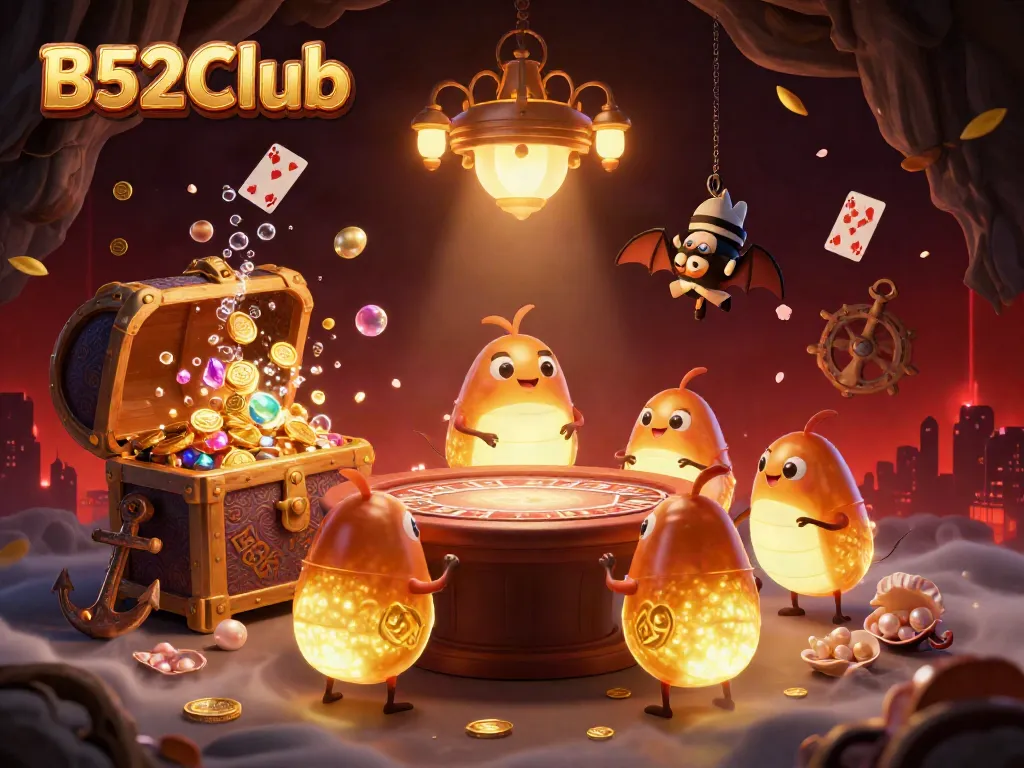 Experience excitement at B52Club with a glowing cave casino featuring glowworms and a bat dealer.