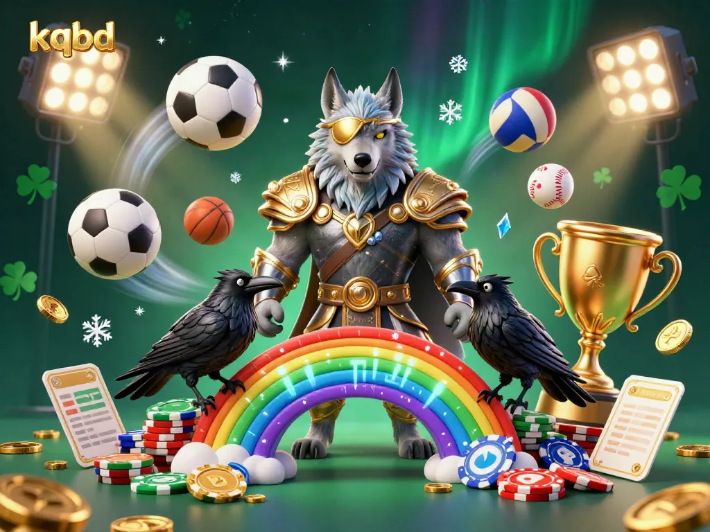 Experience kqbd through a lively 3D scene with Odin and dynamic sports elements showcasing the essence of gambling.