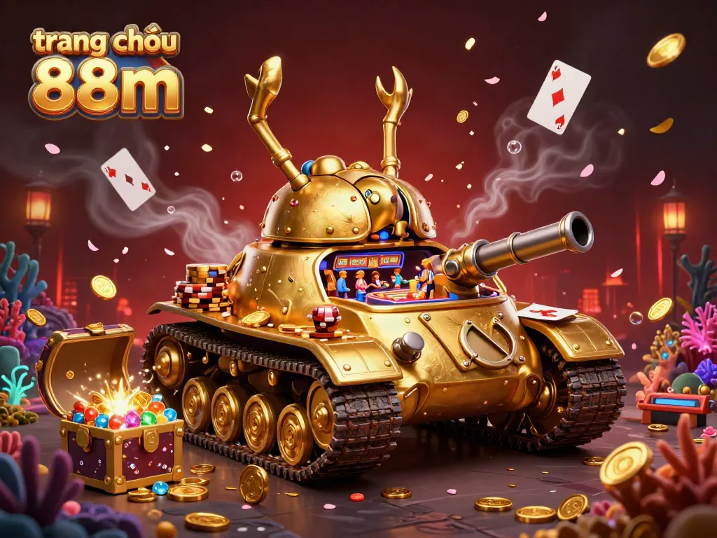 Experience the enchantment of trang chủ 88m as golden beetle tank reveals a vibrant casino scene bursting with treasure.