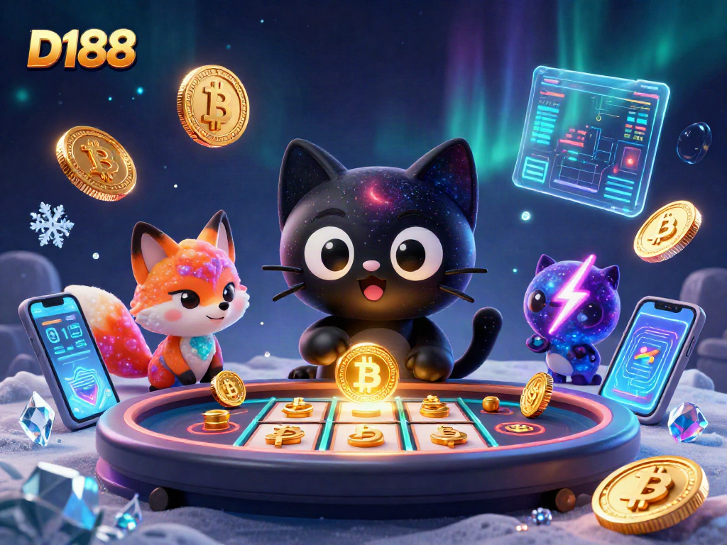 D188 invites players to join a cosmic casino adventure, winning slots and jackpots with magic.
