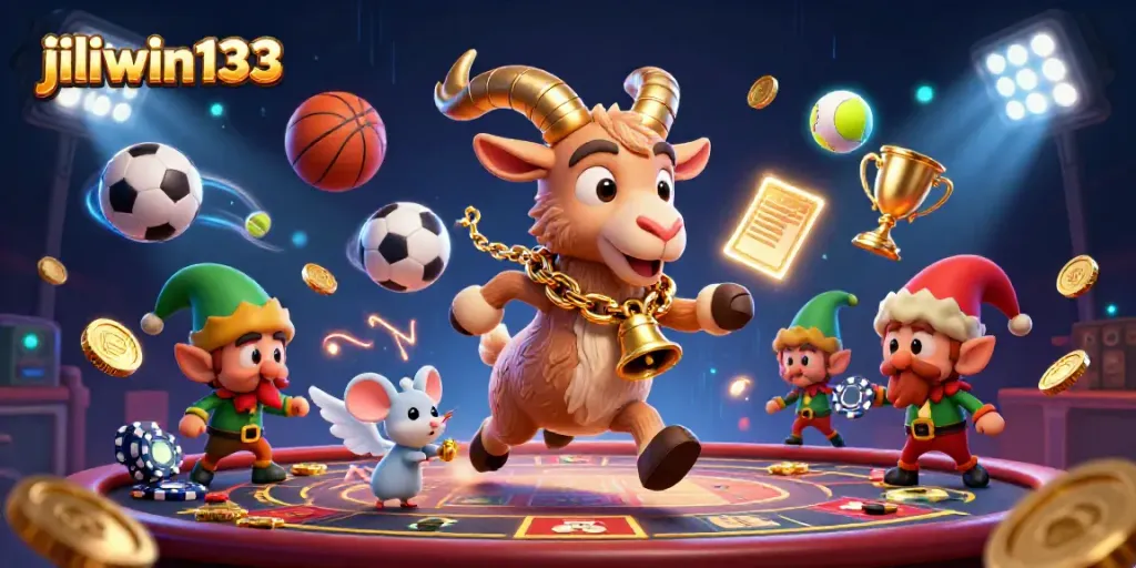 Experience the festive casino chaos with jiliwin133 featuring Krampus, angel mouse, and elf gremlins.