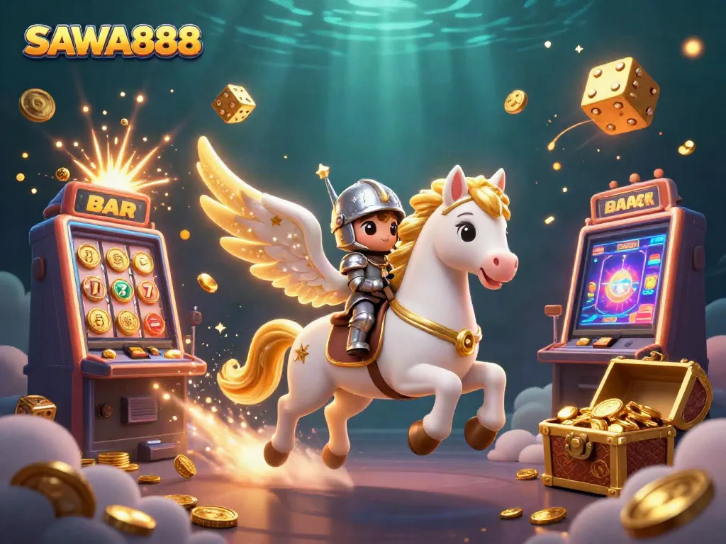Join SAWA888 in a vibrant and dynamic casino adventure with slots and golden treasures.