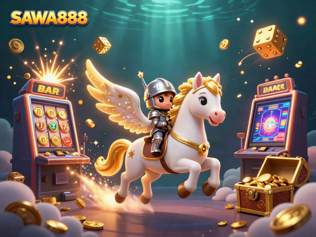 Join SAWA888 in a vibrant and dynamic casino adventure with slots and golden treasures.