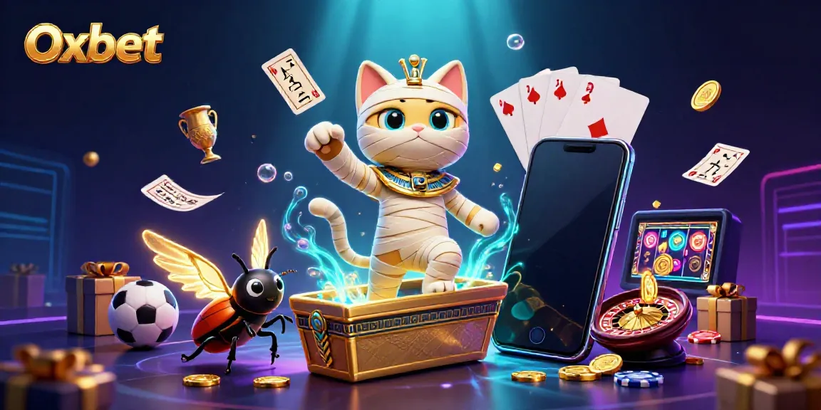 Experience thrilling action with Oxbet as the Egyptian mummy cat and scarab beetle bring the casino to life.