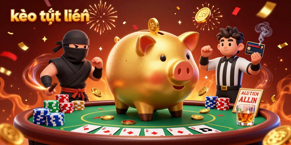 Experience kèo trực tuyến with a dynamic 3D scene featuring a piggy bank sumo wrestler and engaging casino elements.