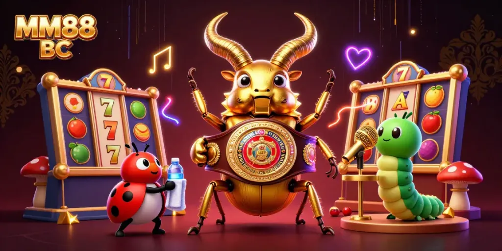 Experience the excitement of MM88 BC with vibrant gaming elements and unique characters.