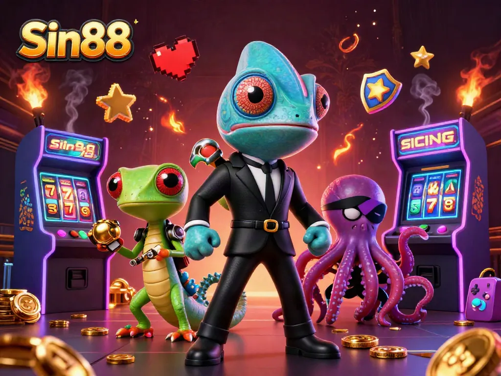 Experience exciting Sin88 slots with dynamic characters and vibrant gaming elements.