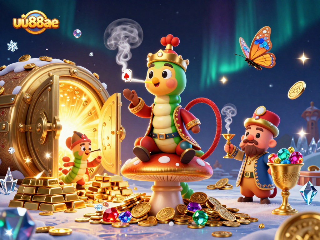Experience the thrill of uu88ae with a vibrant casino scene filled with gold, gems, and excitement.
