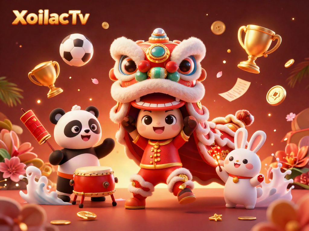 XoilacTv showcases vibrant online sports betting with lively characters and dynamic gaming elements.